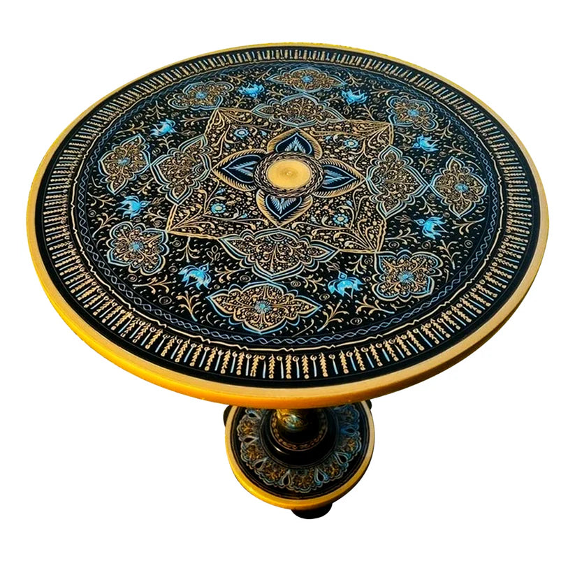 Art Hand Painted Wood MDF Round Coffee Table 16" & 18" Diameter