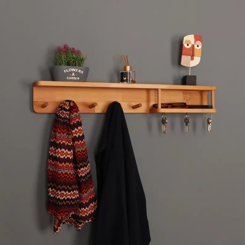 Haven Wall Organizer – Entryway Rack with Shelf